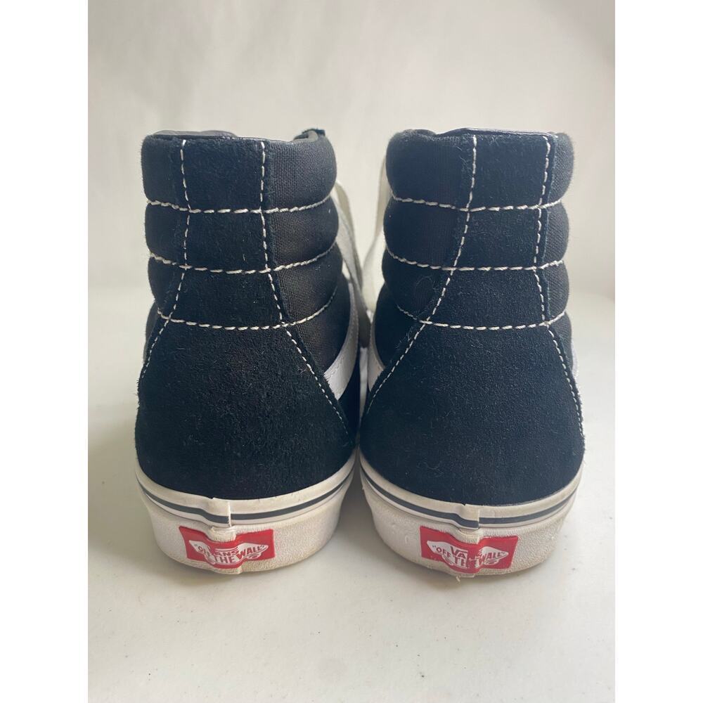 Vans Sk8 Hi Top Suede Skate Athletic Shoes Black White Mens 8.5 Womens 10 Punk - Picture 6 of 14